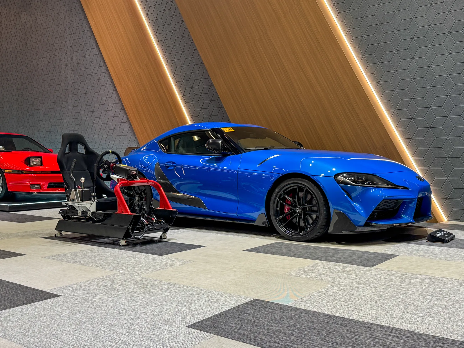 Toyota Supra Showcase sim racing installation