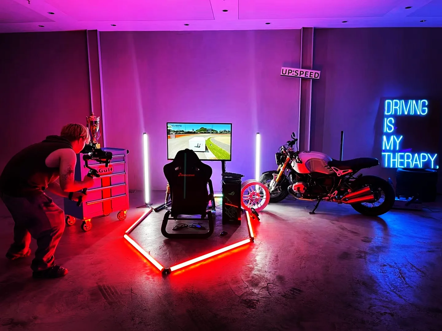 UP AT SPEED Sim Racing Space sim racing installation